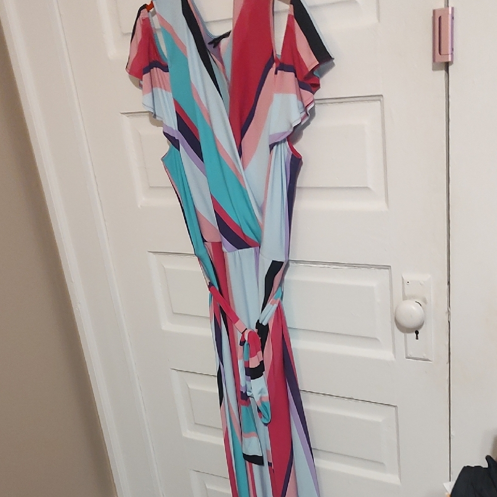 Multicolor Striped Women's Dress